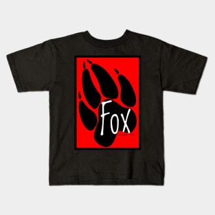 Fox Layng Art Logo Red/White Kids T-Shirt